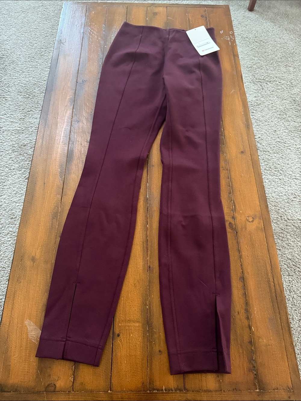 lululemon athletica burgundy women's pants